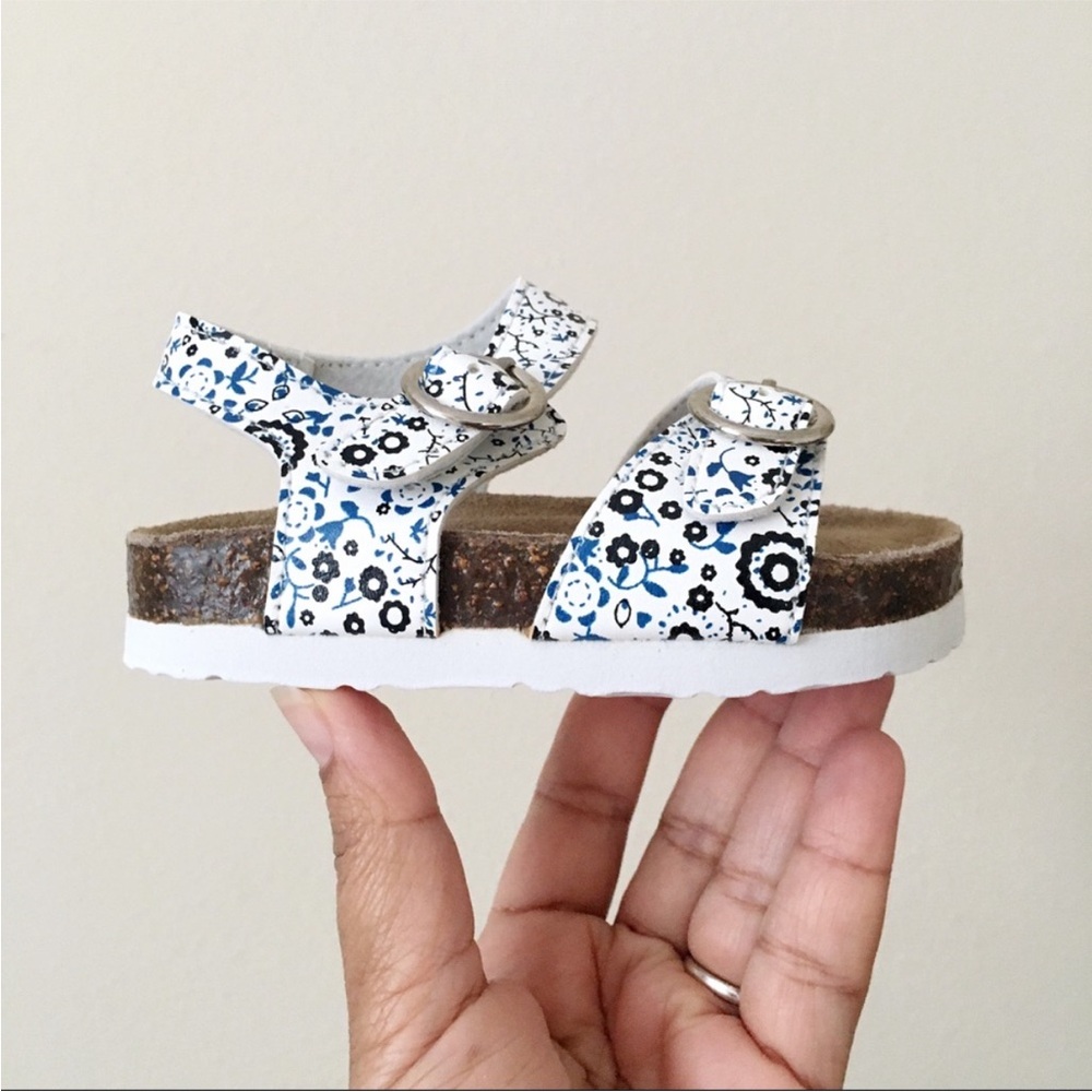 COCO Jumbo White Mod Berta Girls Floral Sandals